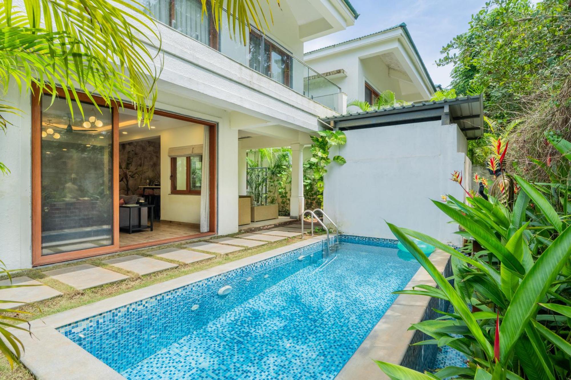 Elivaas 3 Bhk Pvt Pool & Bar - Villa Valerie Oxel Bagian luar foto
