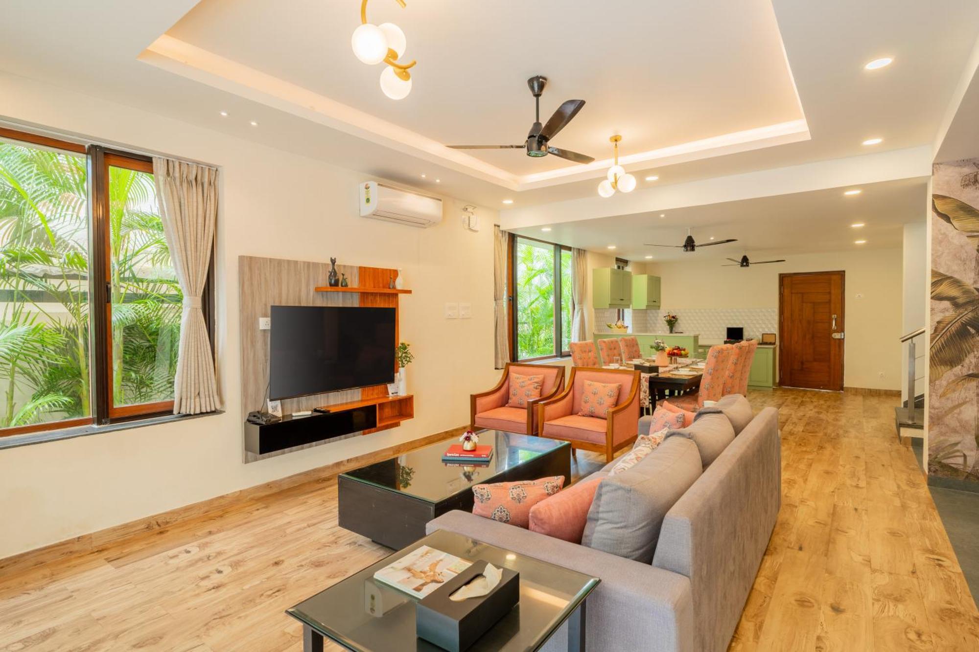 Elivaas 3 Bhk Pvt Pool & Bar - Villa Valerie Oxel Bagian luar foto