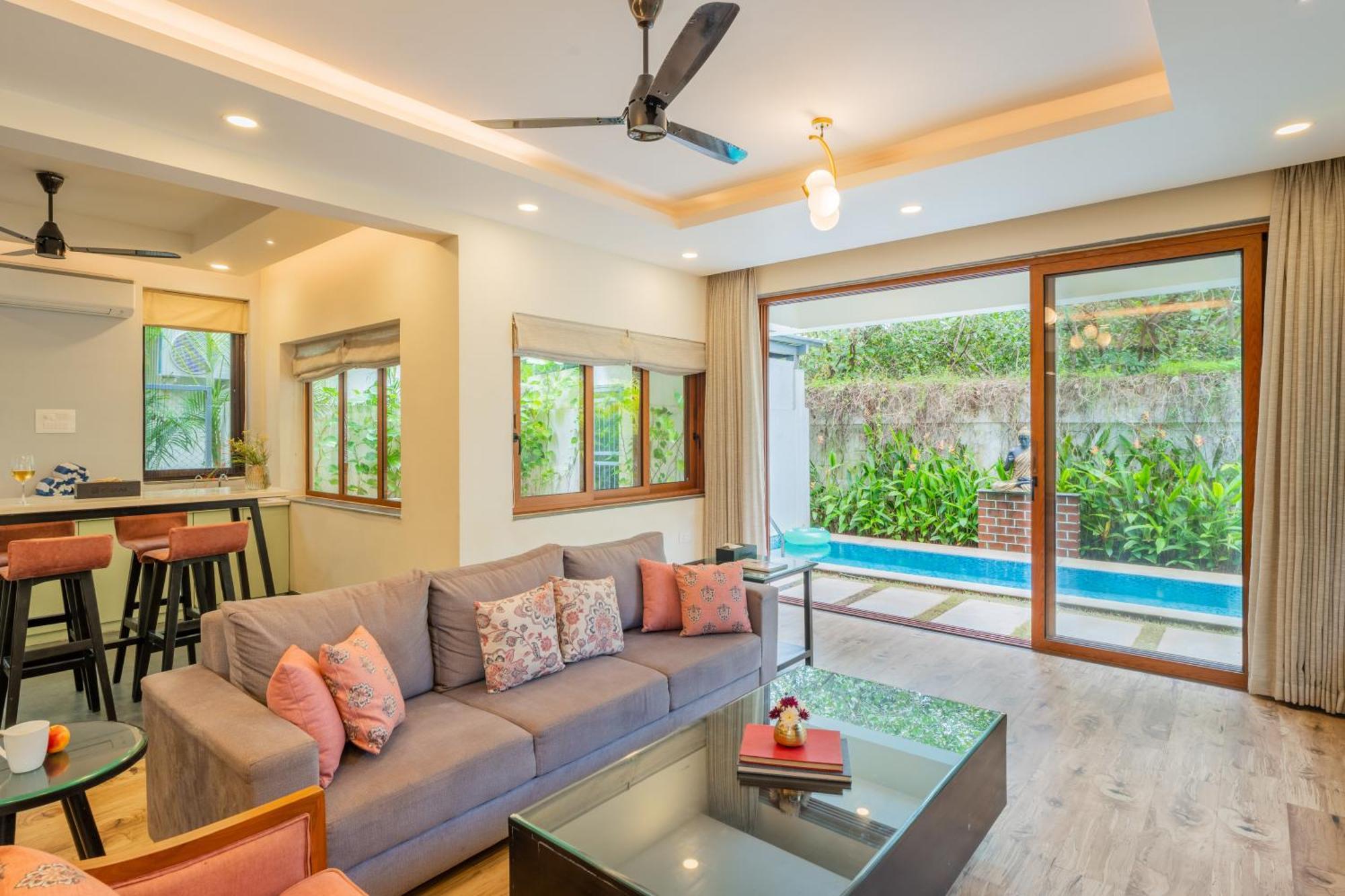 Elivaas 3 Bhk Pvt Pool & Bar - Villa Valerie Oxel Bagian luar foto